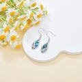 wholesale 925 Sterling Silver Teardrop Abalone Shell Inlay Filigree Flower Drop Earrings for Women-0-4