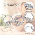 wholesale 925 Sterling Silver Koala Bear Sleeping in Nest Hoop Earrings - Adorable Gift for Her-0-1