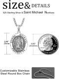 wholesale 925 Sterling Silver & 24k Gold Plated Customizable St Michael Protect Us Medal Pendant Necklace for Men and Women-0-2