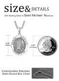 wholesale 925 Sterling Silver & 24k Gold Plated Customizable St Michael Protect Us Medal Pendant Necklace for Men and Women-0-2
