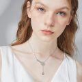 wholesale 925 Sterling Silver Zircon Tennis Racket Tennis Ball Lariat Drop Necklace For Women-0-5