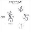 wholesale 925 Sterling Silver Gecko Lizard Dangle Hook Earrings Gothic  for Her-0-2