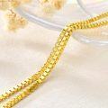 wholesale Sterling Silver Gold Plated 3 2mm Cuban Chain Necklace for Women Men 16 24 Inch-0-11
