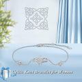 wholesale 925 Sterling Silver Infinity Knot Bracelet White Gold Plated Adjustable Chain Jewelry For Women-0-2