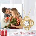 TOUPOP 14K Gold & Stone Love Knot Pendant Necklace-0-4
