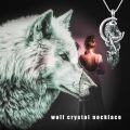 wholesale 925 Sterling Silver & Natural Moss Agate Wolf Necklace – Unique Dendritic Stone, Guardian Crystal for Luck & Happiness, 18+2 Chain-0-5