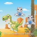 wholesale 925 Sterling Silver Dinosaur Heart Stud Earrings - Cute Fashion Jewelry for Women Gift Ideas-0-2