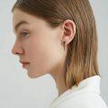 wholesale 925 Sterling Silver Black Sword And Mother Of Pearl Stud Earrings-0-5