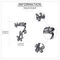wholesale 925 Sterling Silver Leaf Ear Cuff Earrings Non-Piercing Clip-On Cartilage s for Women-0-9