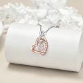 wholesale 14K Rose Gold Sterling Silver Heart Infinity Name Pendant Letter Necklace-0-1