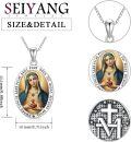 wholesale Sterling Silver Religious Medal Pendant Necklace for Women Men-0-7