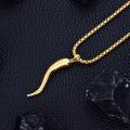 wholesale 925 Sterling Silver Italian Horn Necklace - Black Amulet Pendant for Men & Women (with Gift)-0-5