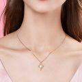 wholesale Rose Gold 925 Sterling Silver Opal Heart Infinity Pendant Necklace for Women-0-5