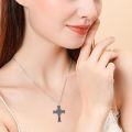 wholesale 925 Sterling Silver Celtic Knot Gothic Cross Pendant Necklace for Women-0-4