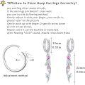 wholesale 925 Sterling Silver Mermaid Pink Crystal Drop Dangle Hook Earrings for Women Girls-0-2