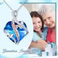 TOUPOP Sterling Silver Crystal Butterfly Necklace For Women-0-3