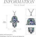 wholesale Hamsa Hand Necklace Evil Eye/star Of David/cross/lotus/witch Knot/key Of Abalone Shell Necklace 925 Sterling Silver Religious Hand Of Fatima Jewelry Gifts For Women Her -0-4