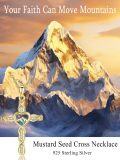 wholesale  Sterling Silver Mustard Seed Cross Pendant Necklace for Women -0-10