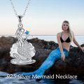 wholesale 925 Sterling Silver Mermaid Starfish Pendant Necklace Ocean s for Women Girls-0-4