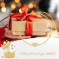 TOUPOP 14K Yellow Gold Evil Eye Anklet Adjustable Bracelet-0-4
