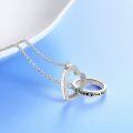 wholesale TOUPOP Sterling Silver Heart Necklace For Women I Love You To The Moon And Back Pendant Necklace Anniversary Birthday Jewelry Gifts For Women Her -0-2