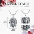 wholesale 925 Sterling Silver Our Lady of Guadalupe Pendant with Chain for Men-0-5