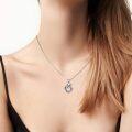 wholesale 925 Sterling Silver Rainbow Crystal Fox Head Pendant Necklace for Women-0-2