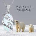 wholesale Sterling Silver Opal Animal Pendant Necklace Bear Panda Cat Koala Sloth Cardinal Unicorn Gift for Women Mom-0-8