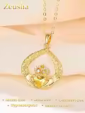 wholesale 925 Sterling Silver Claddagh Birthstone Pendant Necklaces Wholesale for Women-0-3