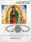 wholesale 925 Sterling Silver Virgin Mary Medal Charm Bracelet with Extender Chain for Men Women  (Silver)-0-5