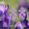 wholesale 925 Sterling Silver Purple Flower Earrings with High Transparency Gemstone – Vintage Elegant Floral Studs for Women-0-3