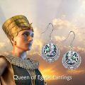 wholesale 925 Sterling Silver & Hypoallergenic Nefertiti Queen Earrings 1.2 Elegant Gift-0-5