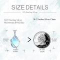 wholesale 925 Sterling Silver Blue Opalite Teardrop Pendant Necklace for Women-0-4