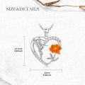 wholesale 925 Sterling Silver Moissanite Hummingbird Heart Necklace for Women - Fluttering Bird & Flower Design, Hypoallergenic Gift-0-3