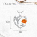wholesale 925 Sterling Silver Moissanite Hummingbird Heart Necklace for Women - Fluttering Bird & Flower Design, Hypoallergenic Gift-0-3