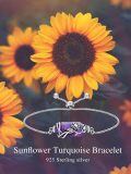 wholesale 925 Sterling Silver Purple Quartz Daisy Charm Bracelet Adjustable Chain-0-3