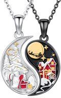 wholesale 925 Sterling Silver Christmas Couple's Yin Yang Pendant Necklaces-0-0