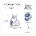 wholesale 925 Sterling Silver Mom Heart Pendant Necklace With Blue Butterfly And Cubic Zirconia-0-4