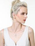 TOUPOP 925 Sterling Silver Cross Pendant Necklace Classic Faith Jewelry For Women Men-0-1