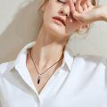 wholesale 925 Sterling Silver Eagle Head Black Onyx Crystal Point Pendant Necklace-0-2