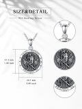 wholesale 925 Sterling Silver 925 Saint Michael Protection Shield Pendant Necklace for Women & Men-0-1