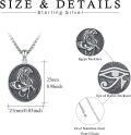 wholesale 925 Sterling Silver Ancient Egypt Jewelry Set - Anubis & Eye Of Horus Pendants with Scarab Charm and Ankhs on 34  for Men Women (Set)-0-1