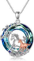 wholesale TOUPOP Horse Necklace For Women Horse Gifts For Horse Lover 925 Sterling Silver Animal Necklace Horse Jewelry For Women Daughter Sister Wife Mom Girlfriend Friend Birthday Mother's Day Christmas Gift -0-0