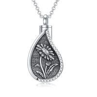wholesale 925 Sterling Silver Lapis Lazuli Heart Necklace Wholesale With Diamonds And Funnel-04-Daisy