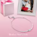 TOUPOP Sterling Silver Birthstone Adjustable Tennis Bracelet-0-2