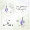 wholesale 925 Sterling Silver Heart-Shaped Purple Crystal Tree of Life Cremation Keepsake Urn Necklace for Ashes Memory s 48 Chain Included-0-4