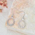 wholesale 925 Sterling Silver Celtic Knot Teardrop Dangle Earrings - Irish s for Women-0-2
