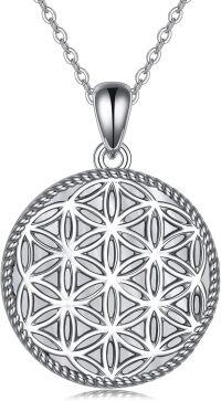 wholesale Sterling Silver Flower of Life Pendant with Abalone Shell Mother of Pearl Turquoise Black Onyx-mother of pearl flower of life