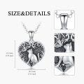 wholesale 925 Sterling Silver Cat Heart Butterfly Cremation Urn Necklace for Ashes Keepsake Jewelry-0-4