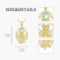 wholesale 14K Gold Moonstone Goddess Pendant Necklace for Women-0-2